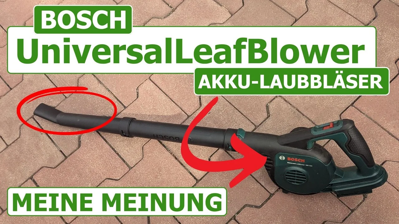 Video: Bosch Akku-Laubbläser UniversalLeafBlower 18V-130