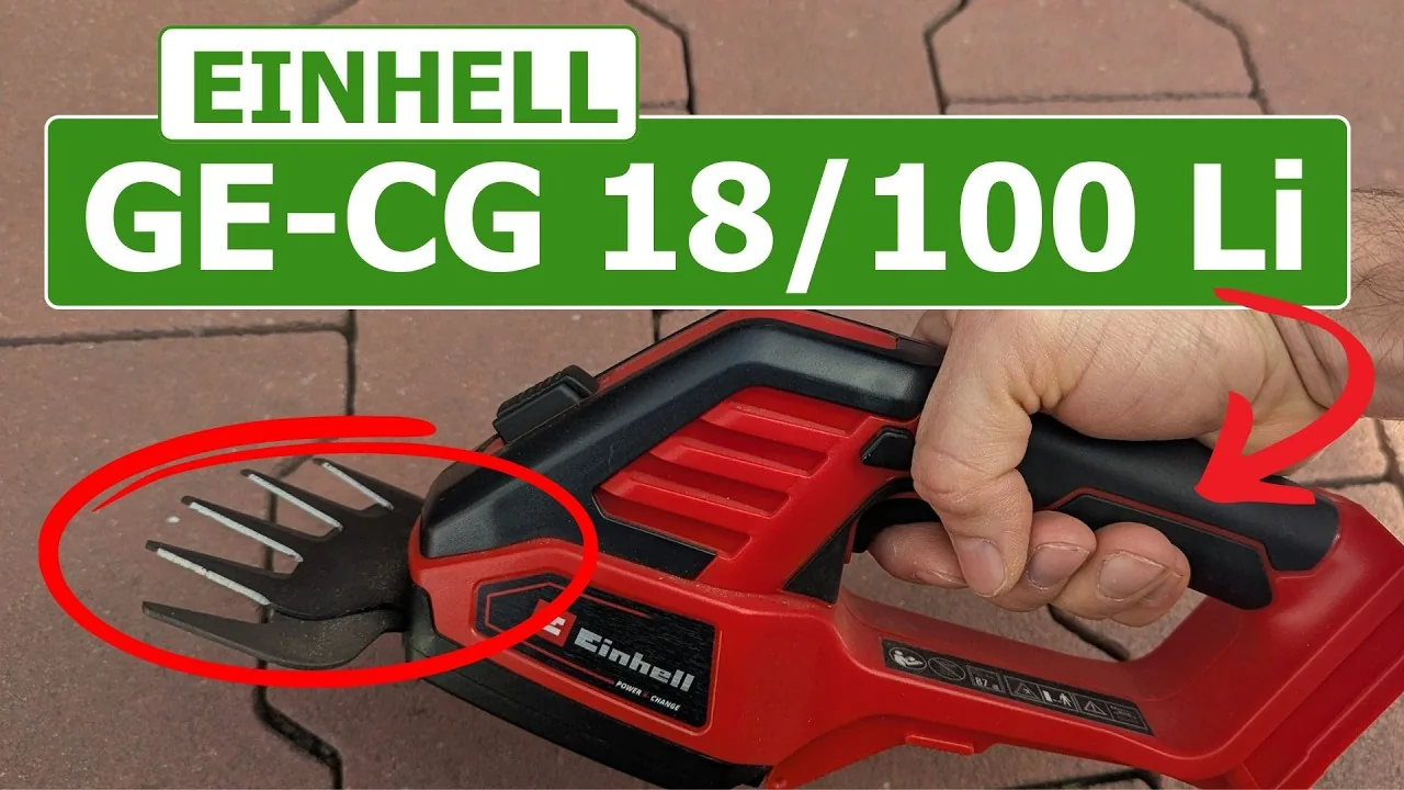 Video: Einhell Akku-Gras- und Strauchschere GE-CG 18/100 Li-Solo