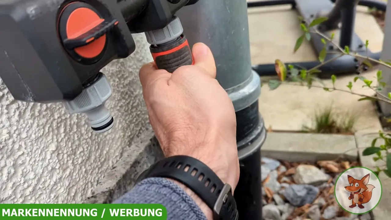 In meinem Test lässt sich die Garnitur blitzschnell und mühelos mit der Wasserquelle verbinden.